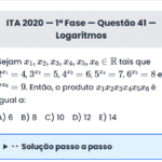 Matemática ITA 2020: Questão 41 — 1ª Fase