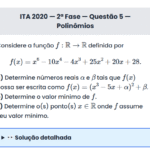 Matemática ITA 2020: Questão 5 — 2ª Fase