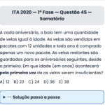 Matemática ITA 2020: Questão 45 — 1ª Fase