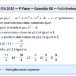 Matemática ITA 2020: Questão 50 — 1ª Fase