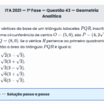 Matemática ITA 2021: Questão 43 — 1ª Fase