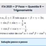 Matemática ITA 2021: Questão 9 — 2ª Fase