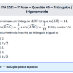 Matemática ITA 2021: Questão 45 — 1ª Fase