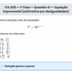 Matemática ITA 2021: Questão 47 — 1ª Fase