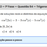 Matemática ITA 2022: Questão 54 — 1ª Fase