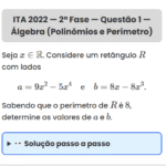 Matemática ITA 2022: Questão 1 — 2ª Fase
