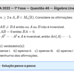 Matemática ITA 2022: Questão 46 — 1ª Fase