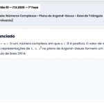Matemática ITA 2025: Questão 01 — 1ª Fase