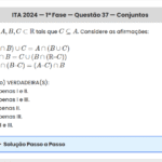 Matemática ITA 2024: Questão 37 — 1ª Fase