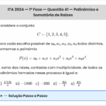 Matemática ITA 2024: Questão 41 — 1ª Fase