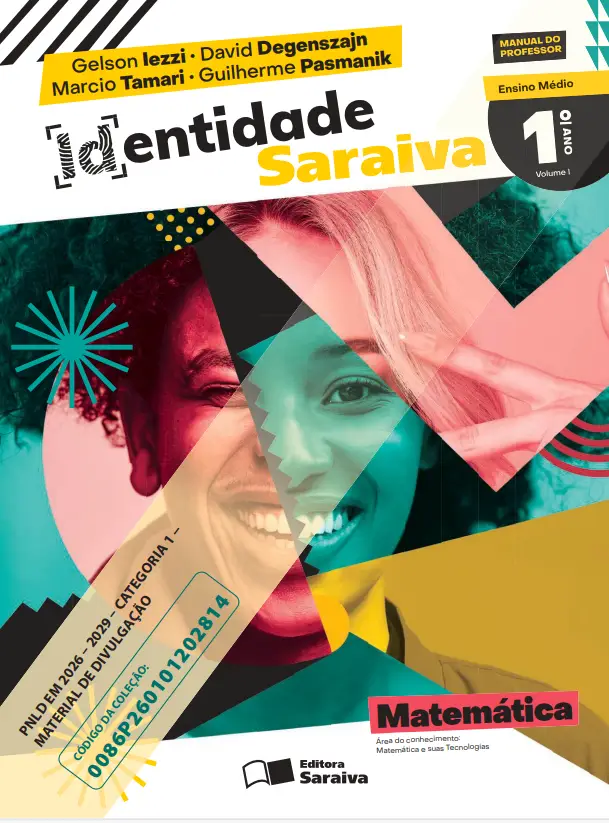 Capa — Identidade Saraiva Matemática, Volume 1 — PNLD 2026