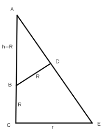 Cone com esfera inscrita