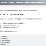 PROFMAT 2024 – Questão 10