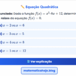 Exercício Equação Quadrática