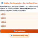 Exercício Análise Combinatória