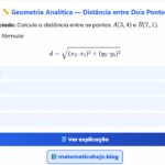 Exercício Distância entre Dois Pontos
