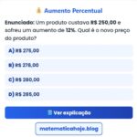 Exercício Aumento Percentual