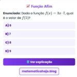 Exercício Função Afim