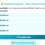 Exercício Geometria Espacial