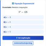 Exercício Equação Exponencial