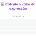 Calcule a expressão