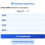 Exercício  Equação Logarítmica
