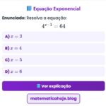 Exercício Equação Exponencial