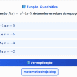 Exercício Função Quadrática