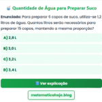 Quantidade de Água