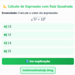 Cálculo de Expressão Raiz Quadrada