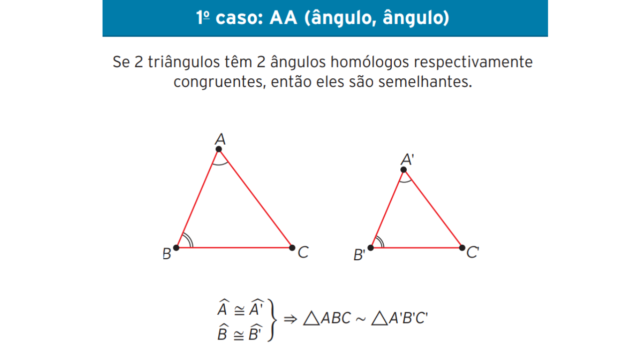 Semelhança de triângulos caso AA
