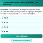Exercício Análise Combinatória 