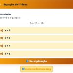 Exercício Equação do 1º Grau