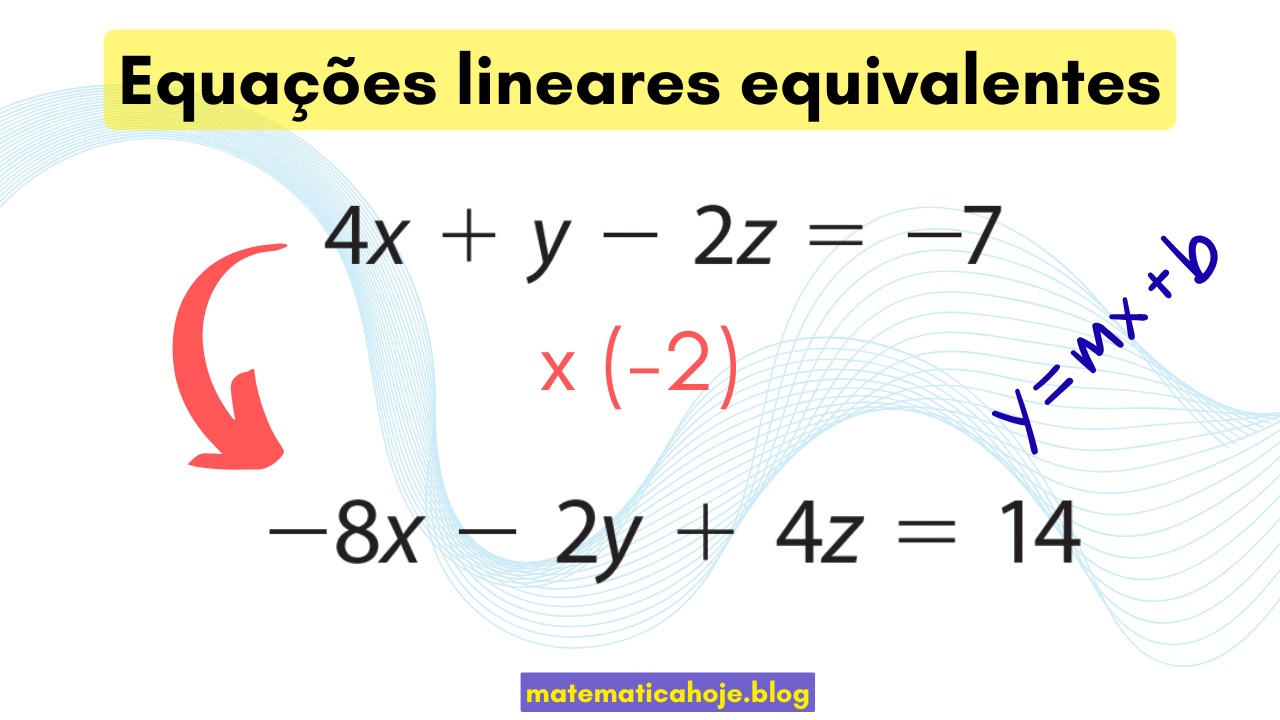 Equações lineares equivalentes: multiplicação por constante não nula preserva o conjunto de soluções