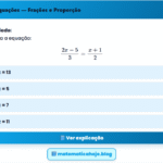 Exercício Equações