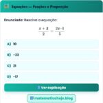 Exercício Equações