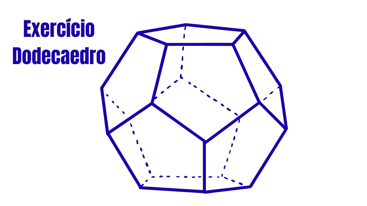 Banner de exercícios sobre dodecaedro regular