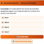 Exercício Geometria Espacial