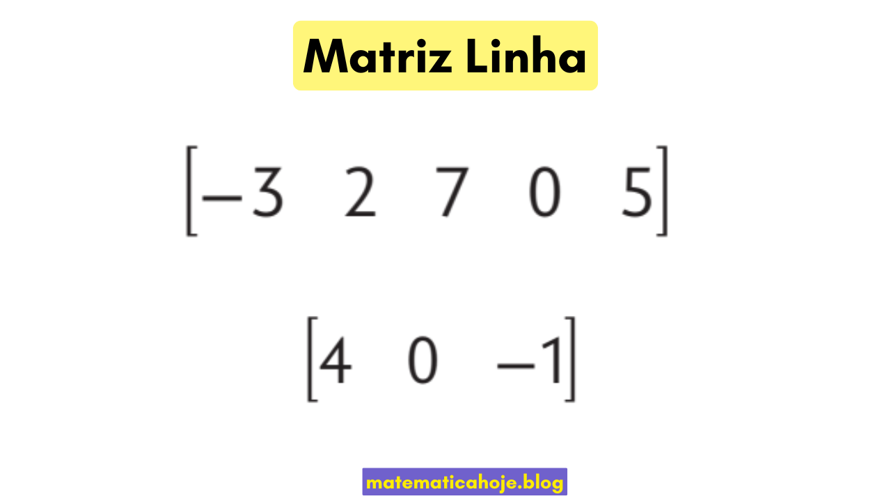 Exemplos de matriz linha