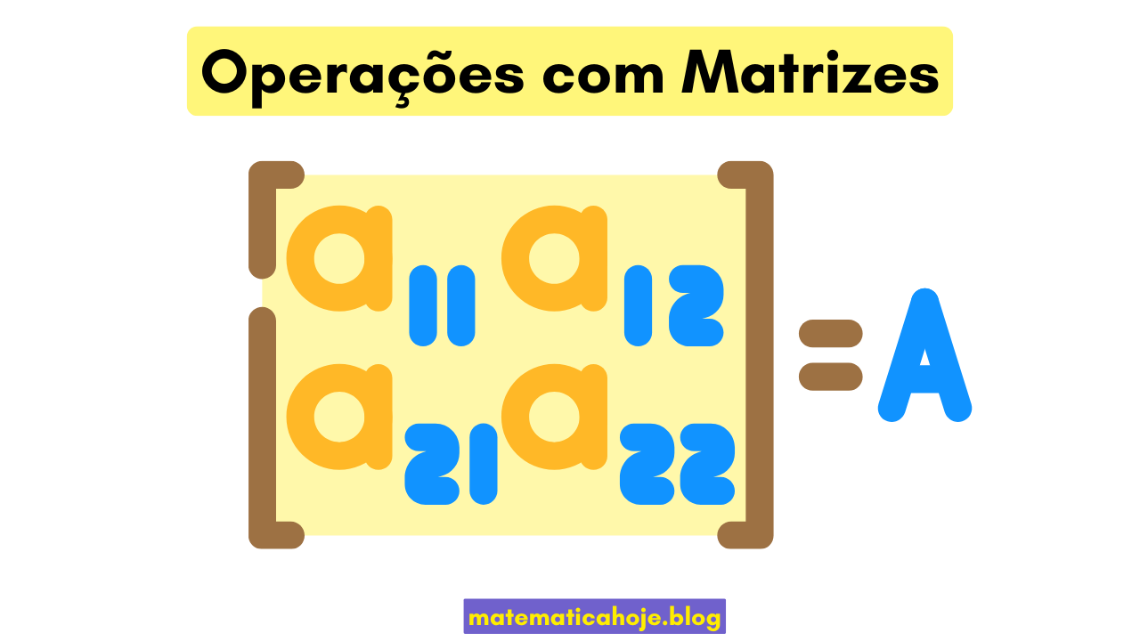 Resumo das operações com matrizes: adição, subtração, multiplicação por escalar e multiplicação de matrizes
