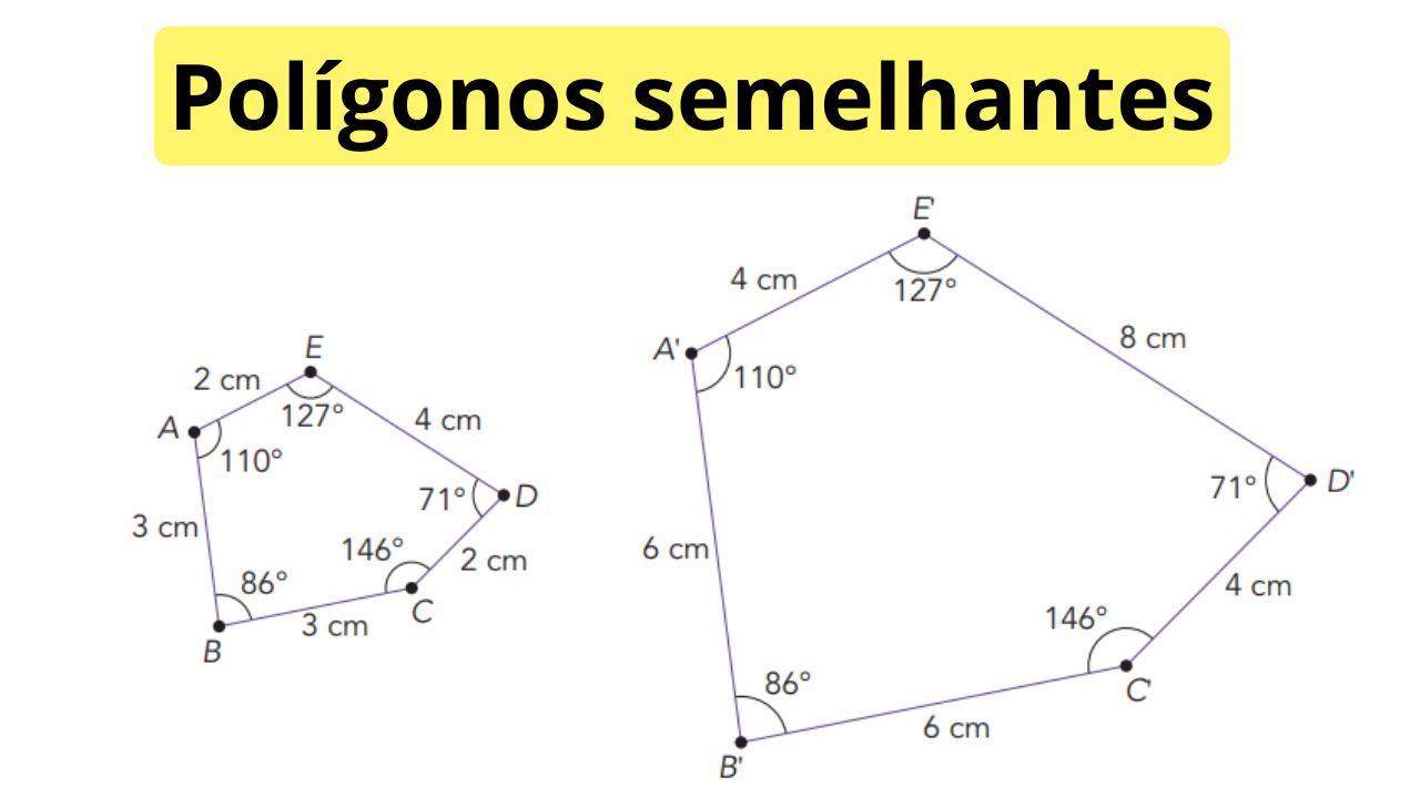 Exemplo de polígonos semelhantes