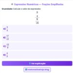 Exercício Expressões Numéricas
