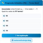 Exercício Progressão Aritmética (PA)