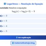 Exercício Logaritmos