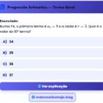 Exercício Progressão Aritmética