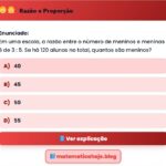Exercício Razão e Proporção