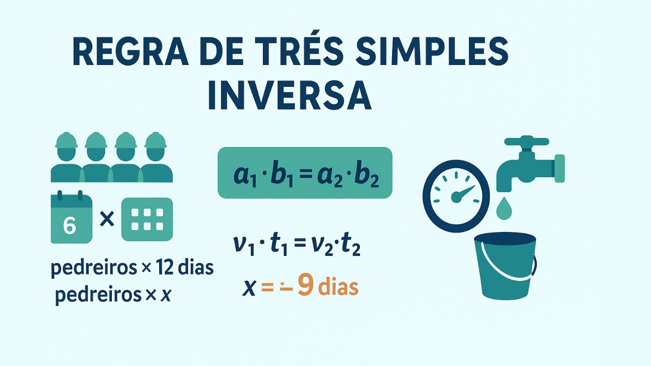 Regra de Três Simples Inversa — Guia com exemplos e exercícios