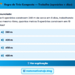 Exercício Regra de Três Composta