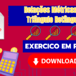 Relações Métricas no Triângulo Retângulo: Exercícios em PDF