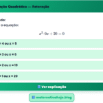 Exercício Função Quadrática